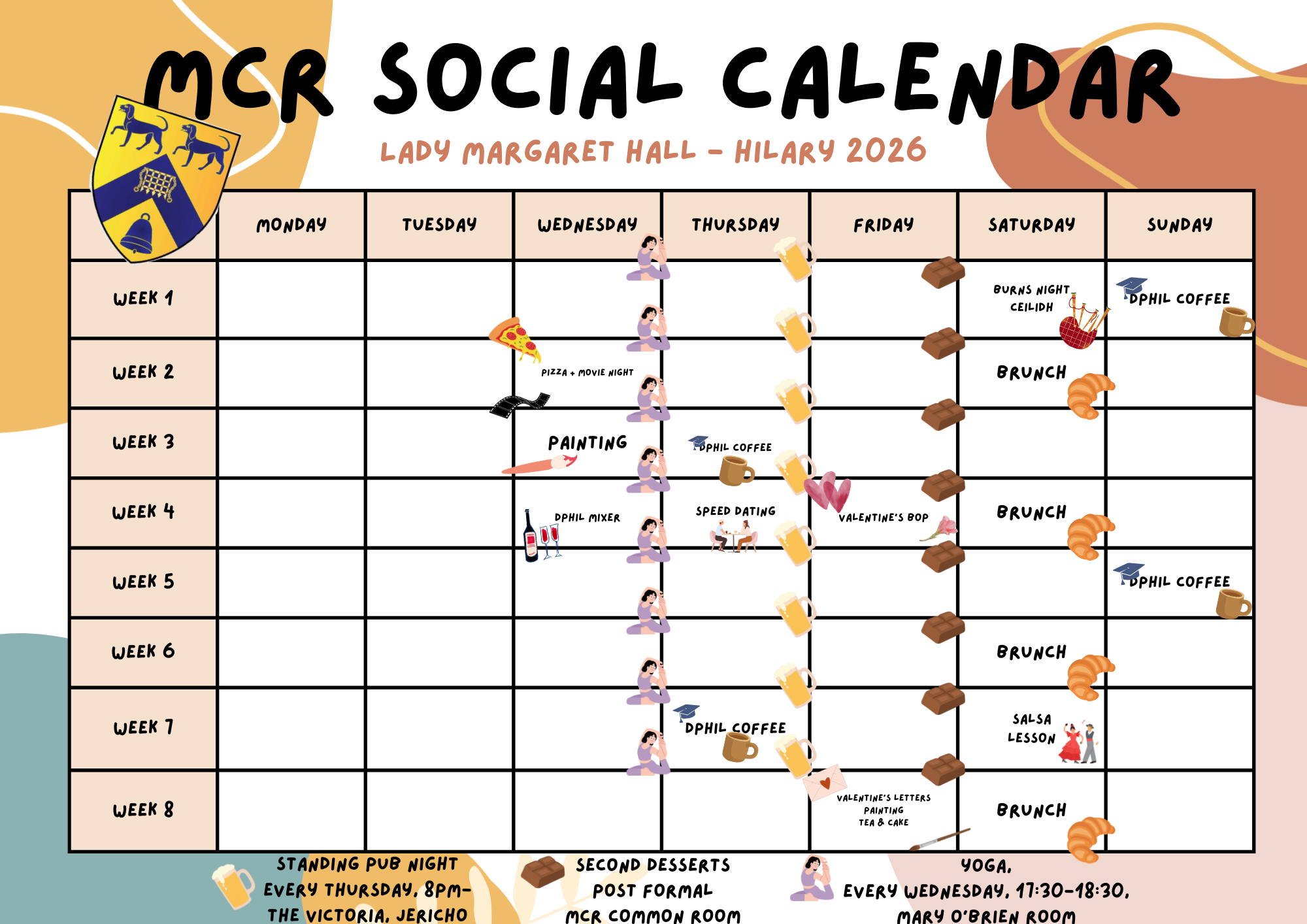 Hilary Term Timetable